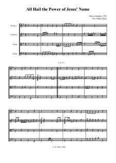 All Hail the Power of Jesus' Name: para quartetos de cordas by Oliver Holden