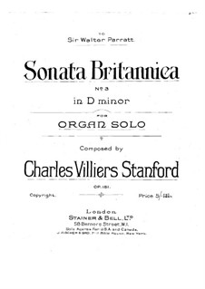 Sonata for Organ No.3 in D Minor, Op.152: Sonata for Organ No.3 in D Minor by Charles Villiers Stanford