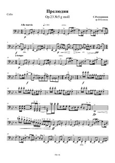 Prelude No.5 in G Minor: para quarteto de cordas - violoncelo parte by Sergei Rachmaninoff
