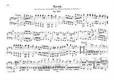 March in D Major for Orchestra, Op.108: versão para piano de quatro mãos by Felix Mendelssohn-Bartholdy
