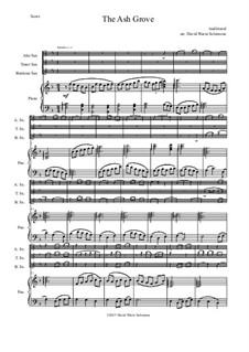 The Ash Grove: For saxophone trio and piano by folklore