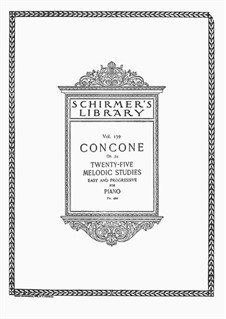 Twenty-Five Easy and Melodic Studies, Op.24: para um único musico (Editado por H. Bulow) by Giuseppe Concone