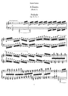 Six Etudes, Op.52: set completo by Camille Saint-Saëns