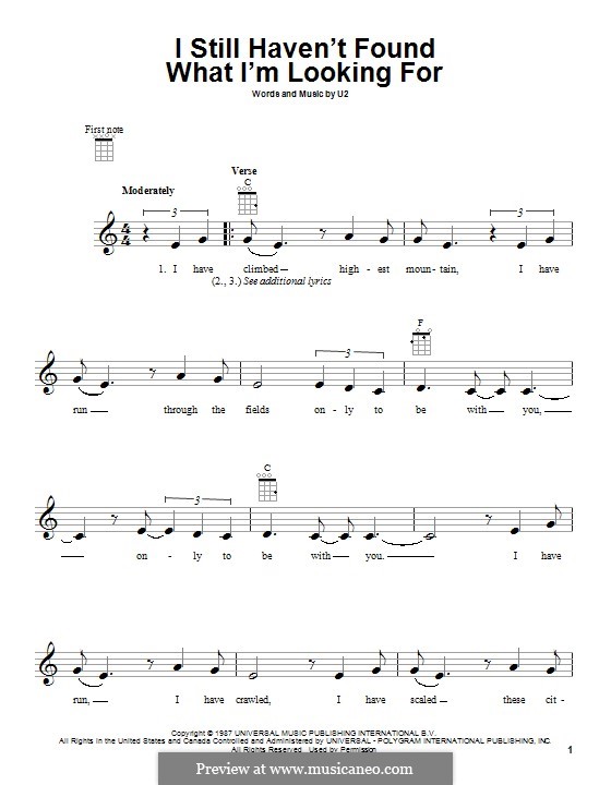 I Still Haven't Found What I'm Looking for: para ukulele by U2