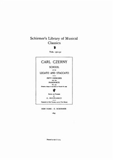 The School of Legato and Staccato, Op.335: Para Piano by Carl Czerny