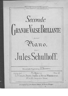 Grand Waltz Brilliant No.2, Op.20: Para Piano by Julius Schulhoff