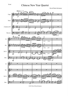 Chinese New Year Celebration: Para quarteto de sopro by David W Solomons