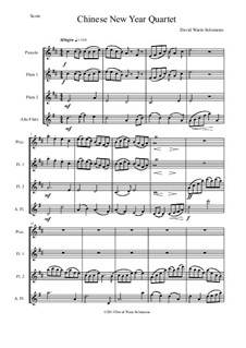 Chinese New Year Celebration: para quarteto de flauta by David W Solomons