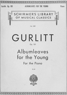 Album Leaves for the Yuong, Op.101: para um único musico (Editado por H. Bulow) by Cornelius Gurlitt