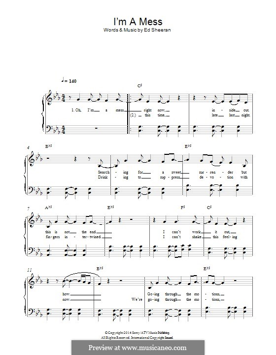 I'm a Mess: Para Piano by Ed Sheeran