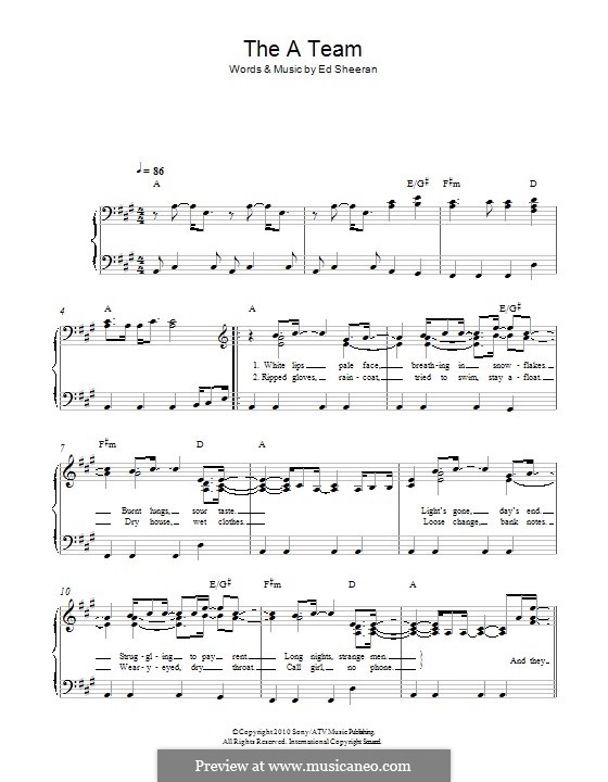 The a Team: Para Piano by Ed Sheeran