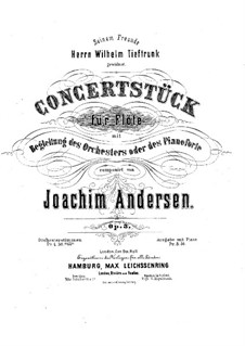 Concert Piece No.1 for Flute and Orchestra (or Piano), Op.3: Version for flute and piano – solo part by Joachim Andersen