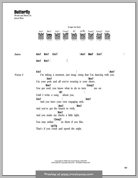 Butterfly: Letras e Acordes by Jason Mraz
