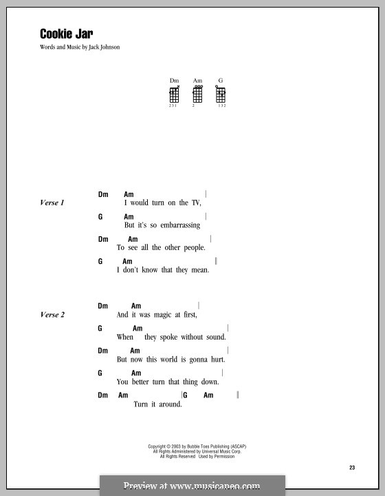 Cookie Jar: para ukulele by Jack Johnson