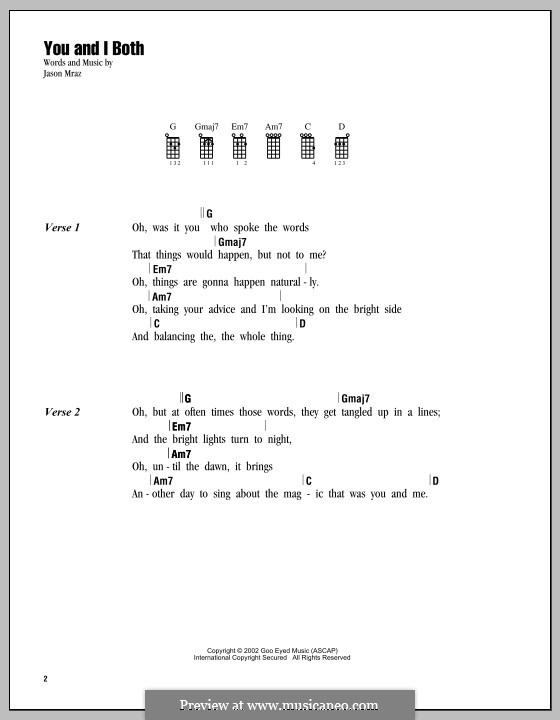 You and I Both: para ukulele by Jason Mraz