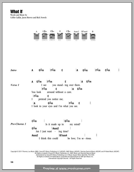 What If: Letras e Acordes by Jason Reeves, Rick Nowels