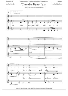 Cherubic Hymn (4.0, +Ect., Cm, 3-4vx, homog.ch.) - EN: Cherubic Hymn (4.0, +Ect., Cm, 3-4vx, homog.ch.) - EN by Rada Po