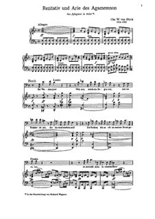 Iphigenia in Aulis, Wq.40: Rezitativ und Arie des Agamemnon by Christoph Willibald Gluck