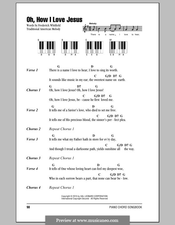 Oh, How I Love Jesus (O How I Love Jesus): Letras e Acordes by folklore