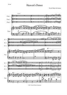 Heaven's Dance: For three flutes and piano by David W Solomons