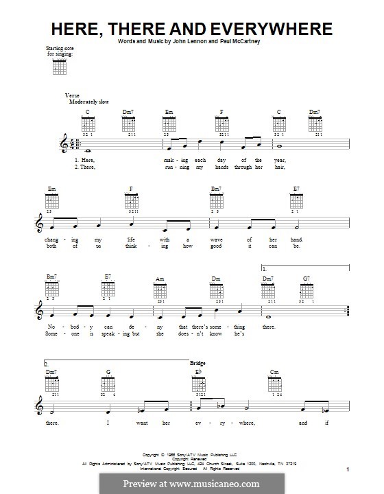 Here, There and Everywhere (The Beatles): Para guitarra com guia by John Lennon, Paul McCartney