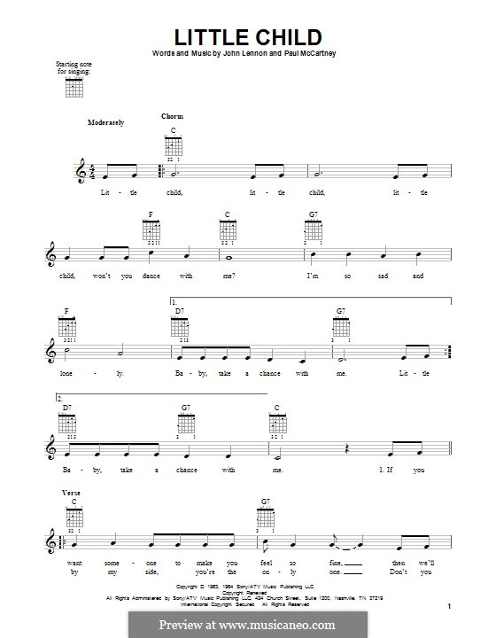 Little Child (The Beatles): Para Guitarra by John Lennon, Paul McCartney