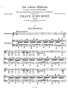 Complete Cycle: para voz alta e piano by Franz Schubert