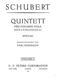 String Quintet in C Major, D.956 Op.163: violino parte I by Franz Schubert