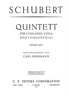 String Quintet in C Major, D.956 Op.163: violino parte II by Franz Schubert