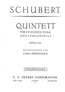 String Quintet in C Major, D.956 Op.163: violoncelo parte I by Franz Schubert