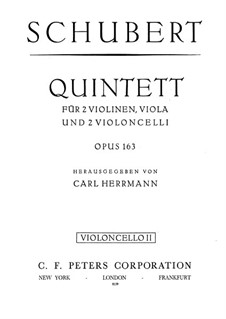 String Quintet in C Major, D.956 Op.163: violoncelo parte II by Franz Schubert