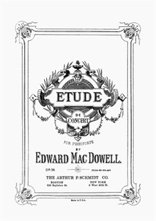 Etude de concert, Op.36: Para Piano by Edward MacDowell