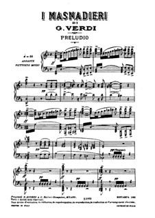 I Masnadieri (The Bandits): arranjos para solistas, coral e piano by Giuseppe Verdi