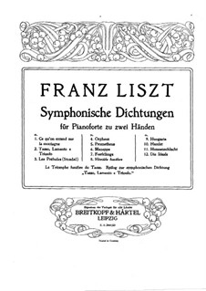 Symphonic Poem No.3 'Les préludes', for Piano, S.511a: para um único musico (Editado por H. Bulow) by Franz Liszt