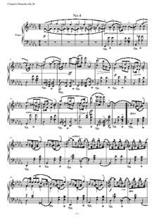 Mazurkas, Op.24: No.4 in B Flat Minor by Frédéric Chopin