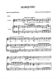 Marquise: para voz media e piano by Jules Massenet