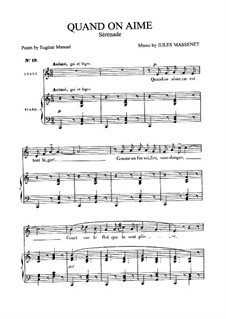 Quand on aime: para voz media e piano by Jules Massenet