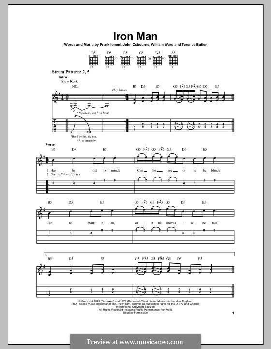 Iron Man (Black Sabbath): Para guitarra com guia by Geezer Butler, Ozzy Osbourne, Tony Iommi, Bill Ward