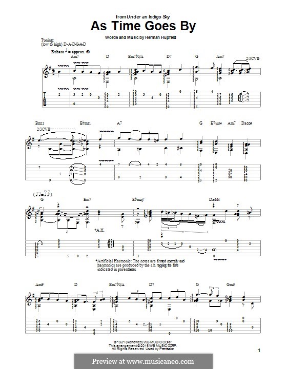 As Time Goes By: Para guitarra com guia by Herman Hupfeld