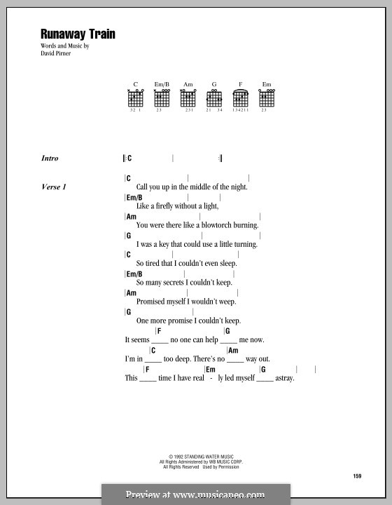 Runaway Train (Soul Asylum): Letras e Acordes by David Pirner