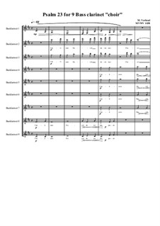 Psaml 23 for 9 Bass clarinet players, MVWV 1038: Psaml 23 for 9 Bass clarinet players by Maurice Verheul