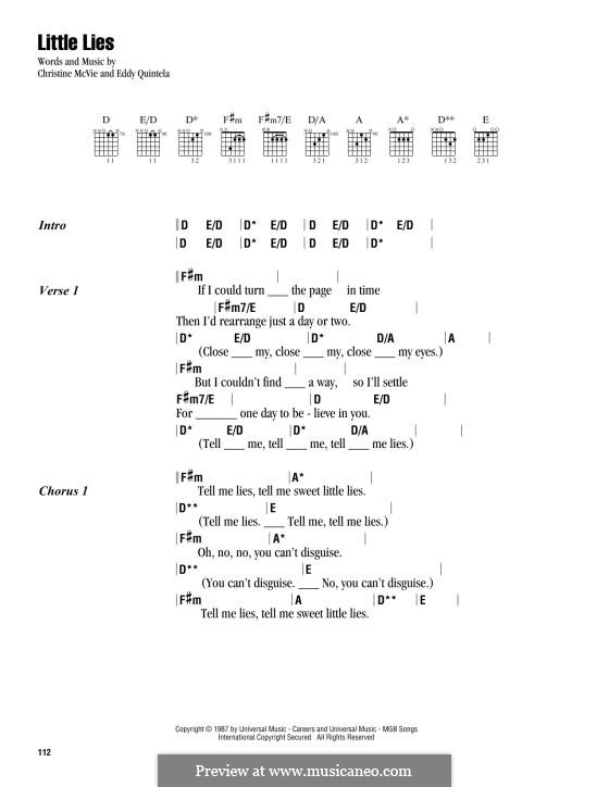 Little Lies (Fleetwood Mac): Letras e Acordes by Christine McVie, Eddy Quintela