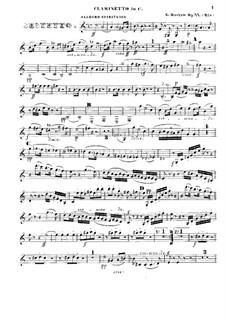 Sextet for Piano and Winds (or Strings), Op.77b: parte clarinete by Georges Onslow