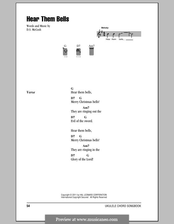 Hear Them Bells: para ukulele by D. S. McCosh