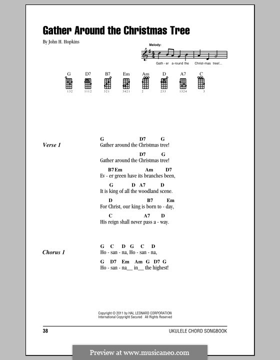 Gather Around the Christmas Tree: para ukulele by John H. Hopkins Jr.