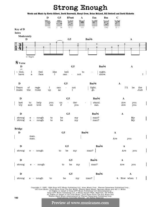 Strong Enough: Para Guitarra by Bill Bottrell, Brian MacLeod, David Baerwald, David Ricketts, Kevin Gilbert, Sheryl Crow