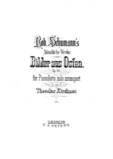 Pictures from the East, Op.66: Para Piano by Robert Schumann