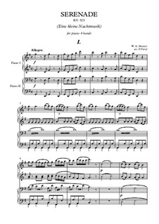 Allegro, for piano: For four hands by Wolfgang Amadeus Mozart