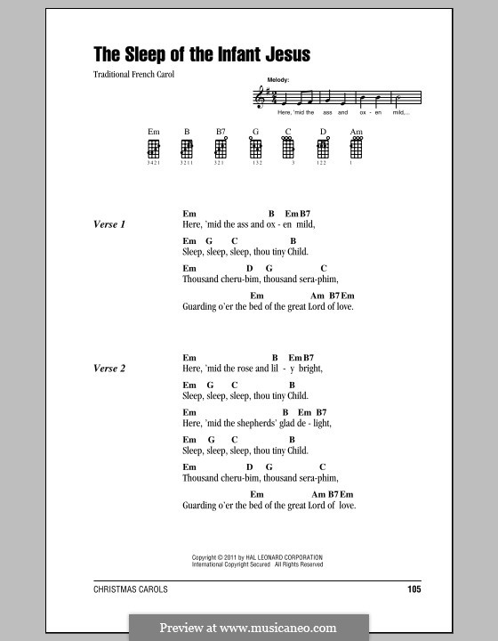 The Sleep of the Infant Jesus: para ukulele by folklore