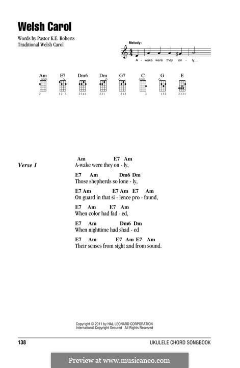 Welsh Carol: para ukulele by folklore